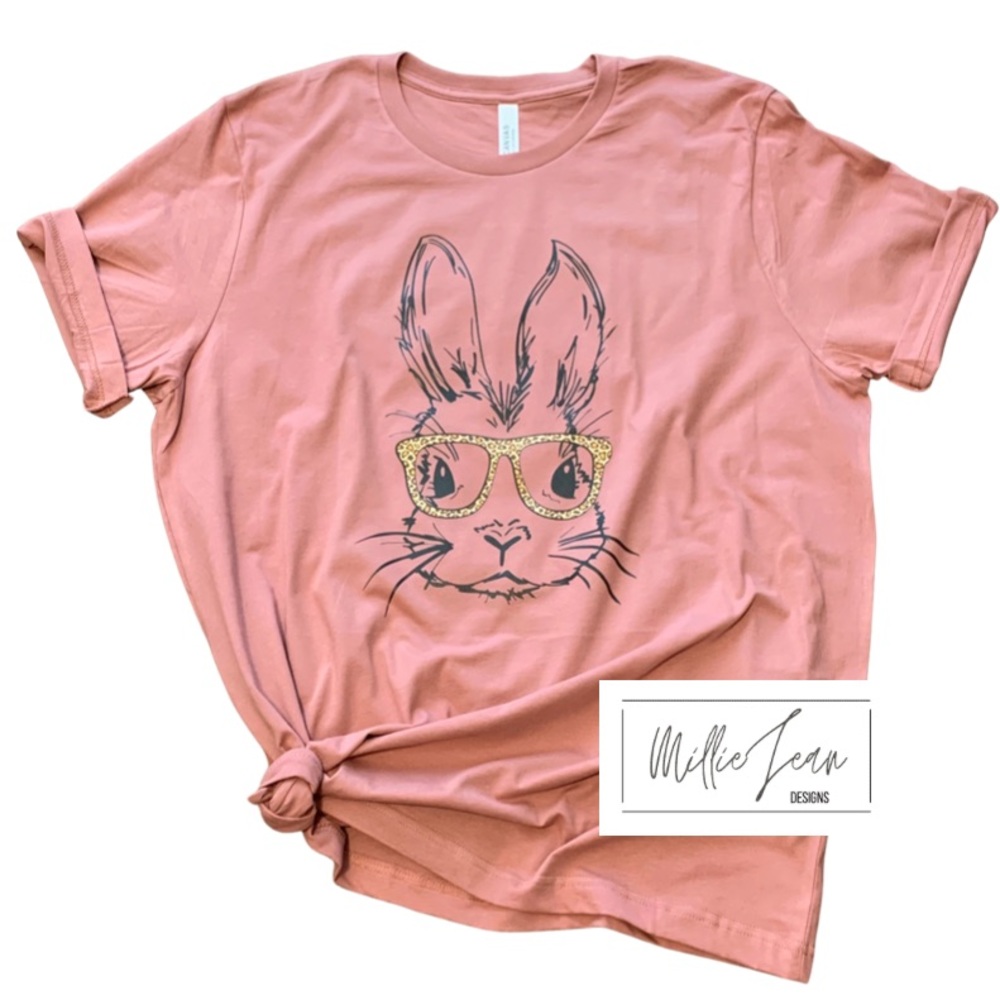 Bella and Canvas unisex women’s tee Bunny Rose XL